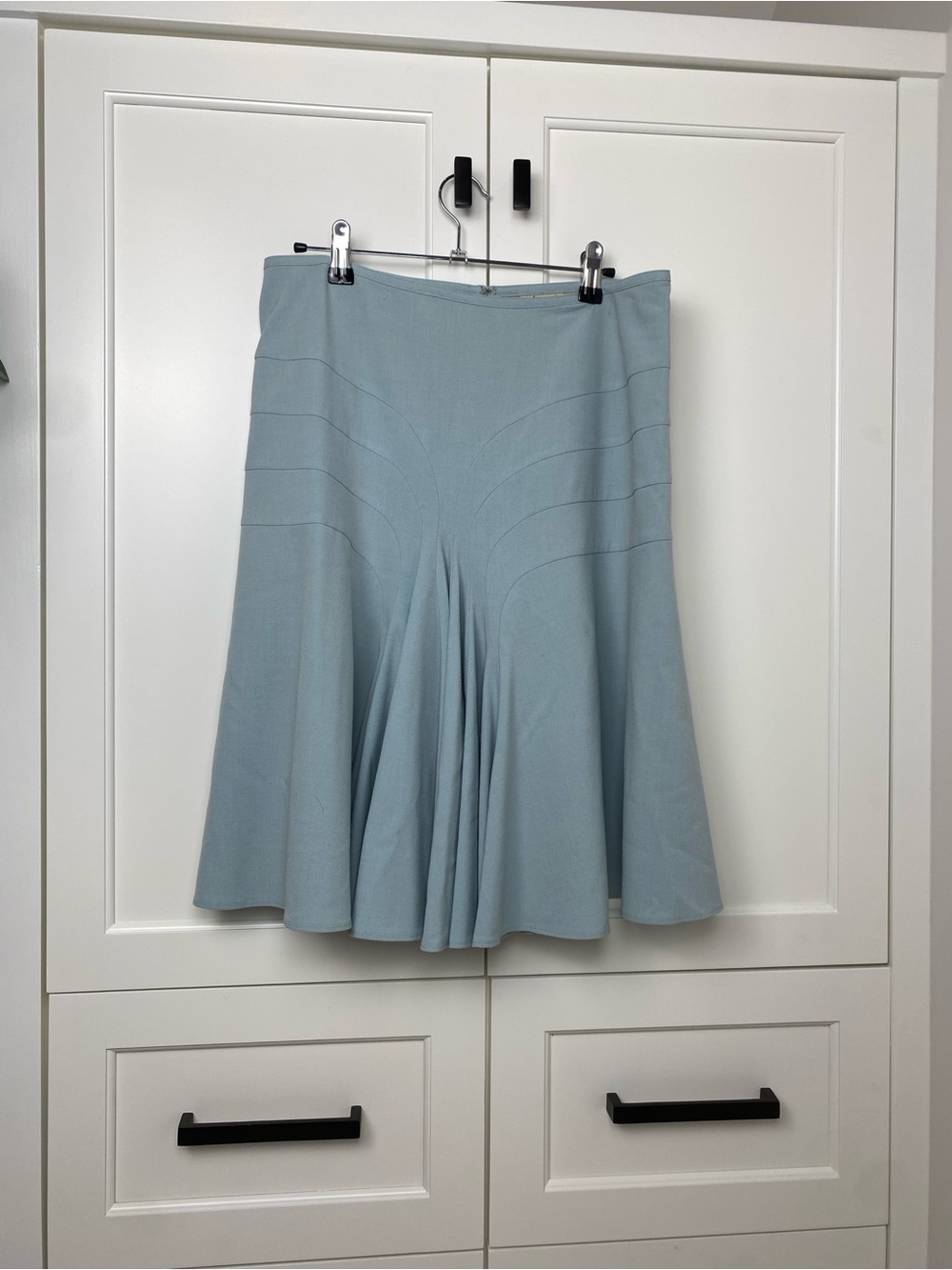 elevenses Dusty Blue Flared Circle Skirt
